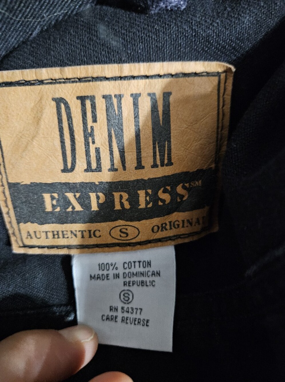 Denim Express Rhinestone Jean Jacket Small - Picture 6 of 6